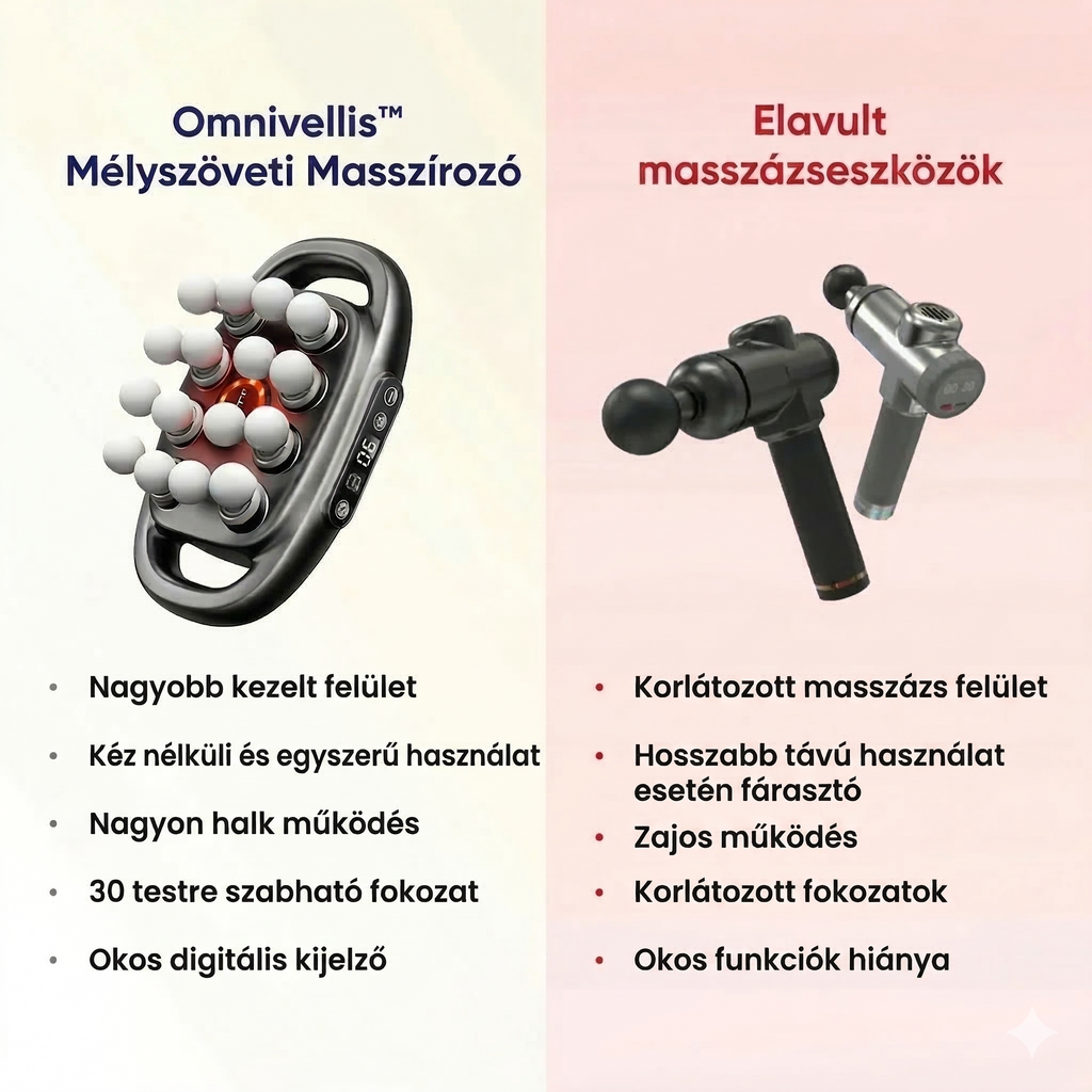 Szüntesse meg a fájdalmat és regenerálja minden izmát a vörösfény-terápiás Omnivellis™-el